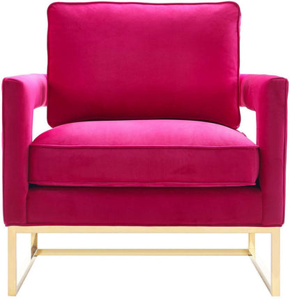 Chaise en velours rose Annabelle