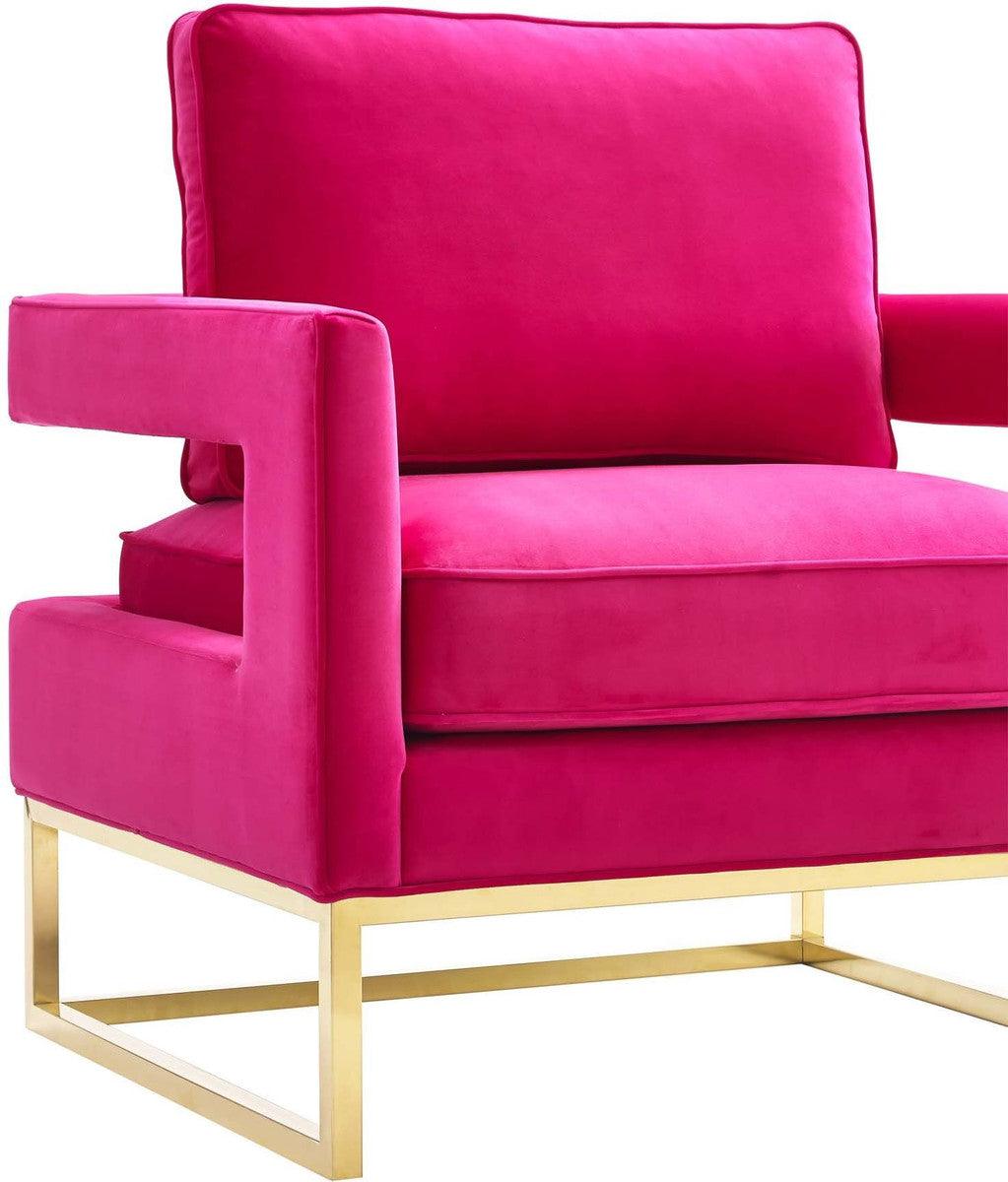 Chaise en velours rose Annabelle