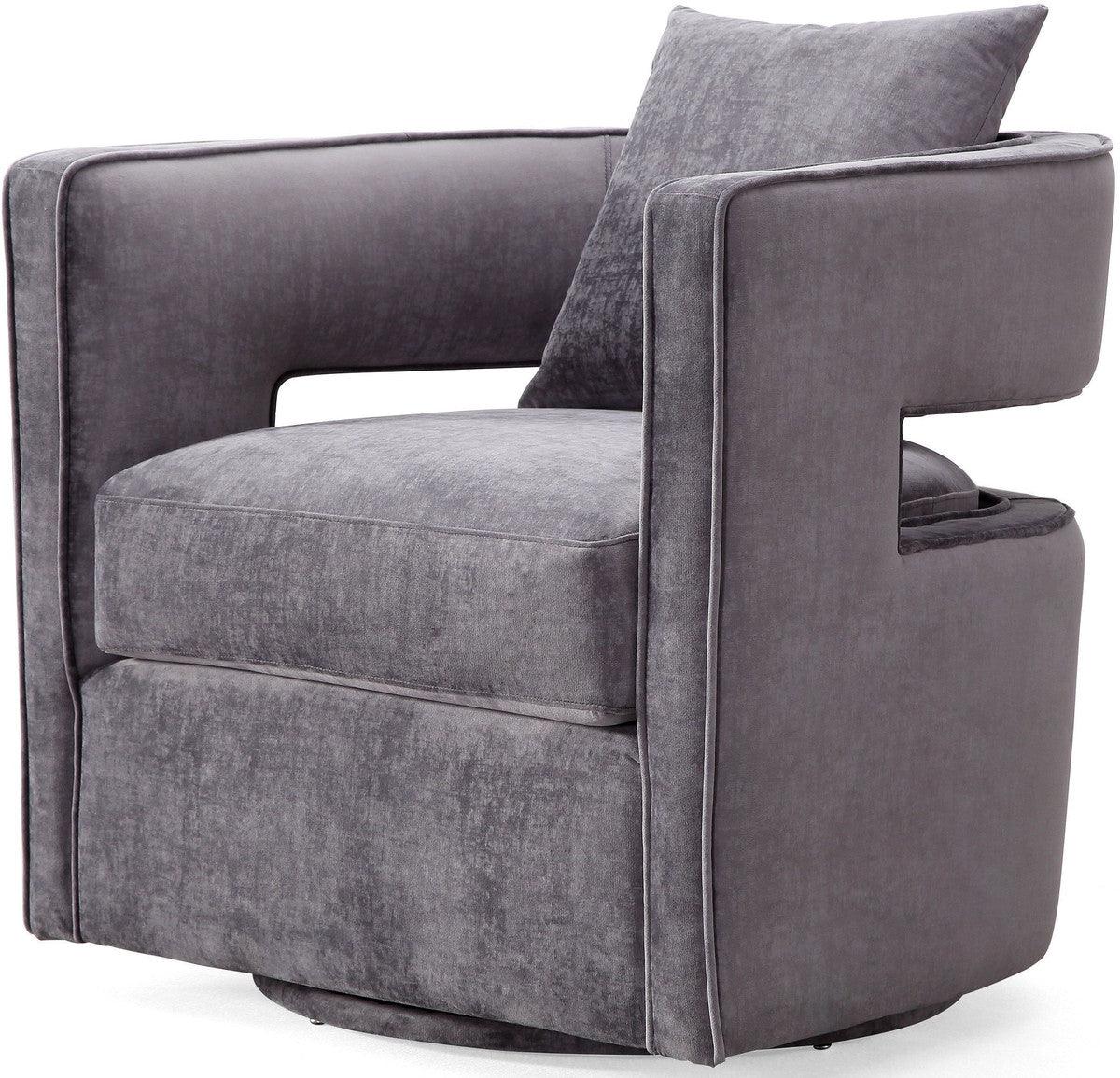 Chaise pivotante grise Kendrick