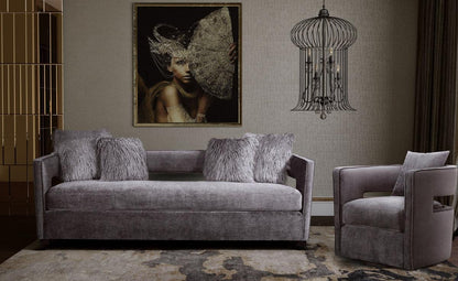 Chaise pivotante grise Kendrick