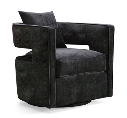 Chaise pivotante noire Kendrick