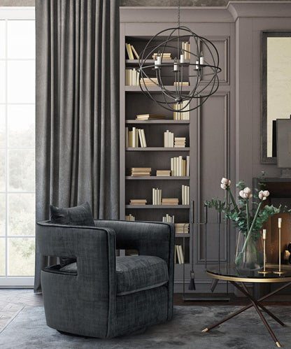 Chaise pivotante noire Kendrick