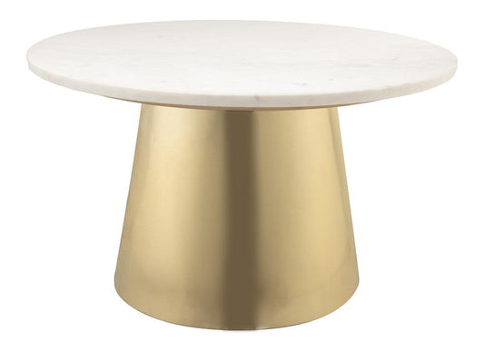 Table basse en marbre Blake blanche