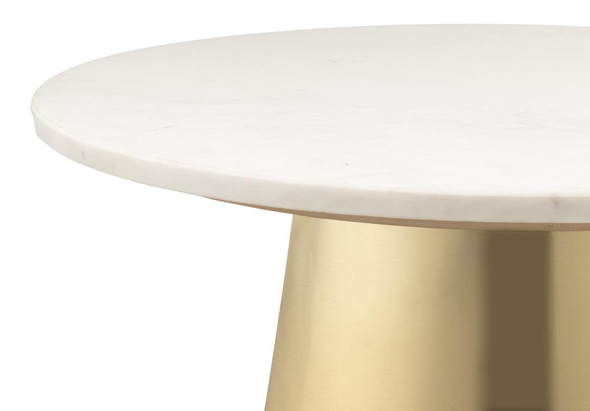 Table basse en marbre Blake blanche