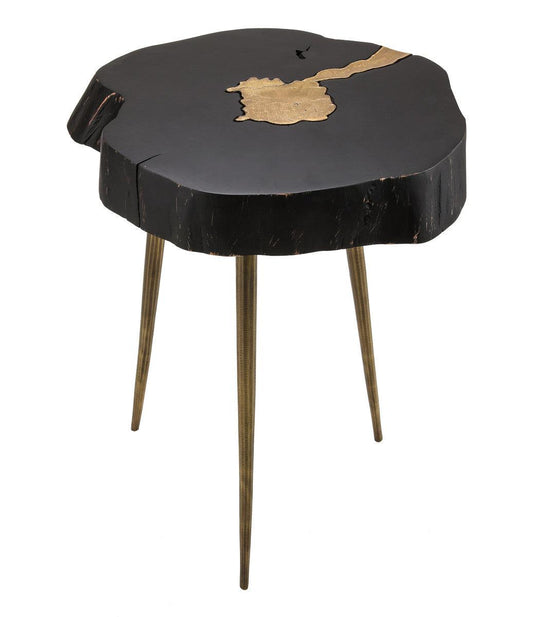 Black and Brass Side Table