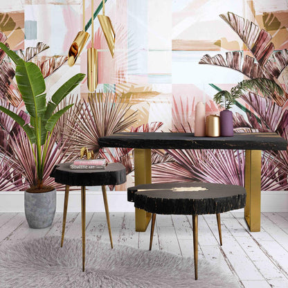 Table d'appoint noire et laiton 