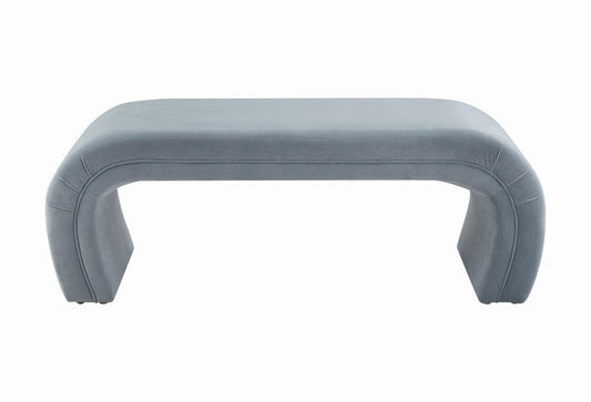 Kenny Sea Blue Velvet Bench