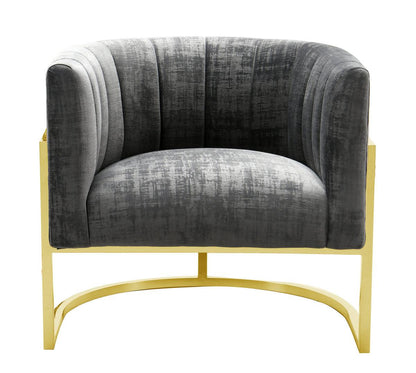 Chaise Magna Grey avec base dorée