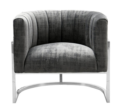 Chaise Magna Grey avec base argentée