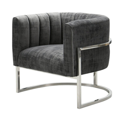 Chaise Magna Grey avec base argentée