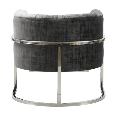 Chaise Magna Grey avec base argentée
