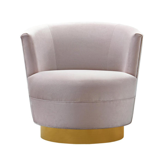 Novak Blush Velvet Swivel Chair