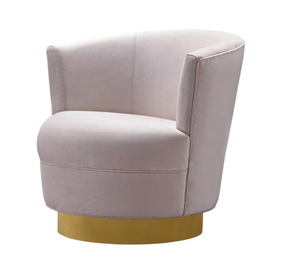 Chaise pivotante en velours Novak Blush