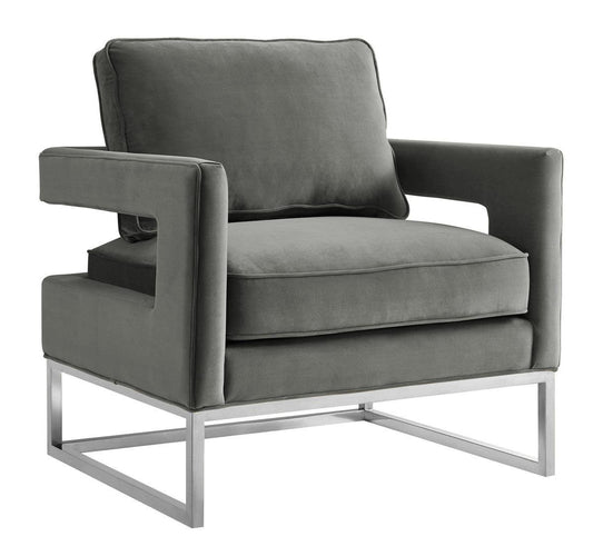 Annabelle Grey Velvet Chair