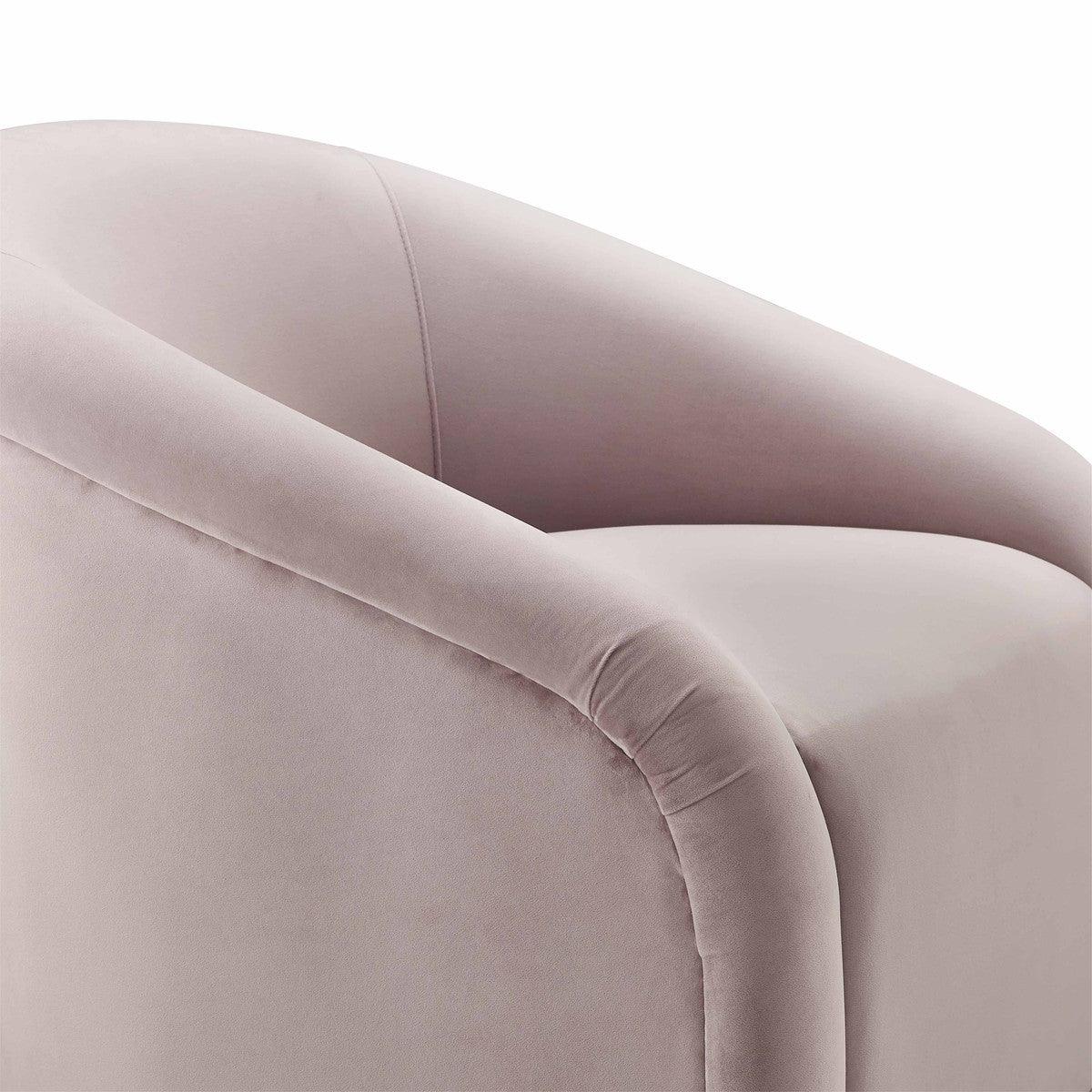 Ensemble chaise et pouf en velours mauve Bosh