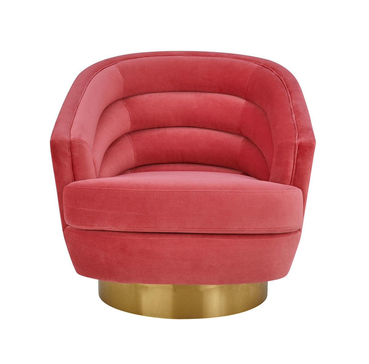 Chaise pivotante en velours rose vif Canova