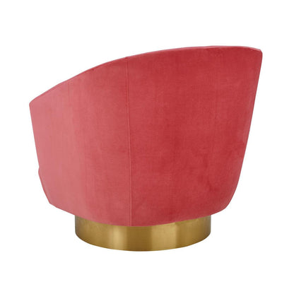 Chaise pivotante en velours rose vif Canova