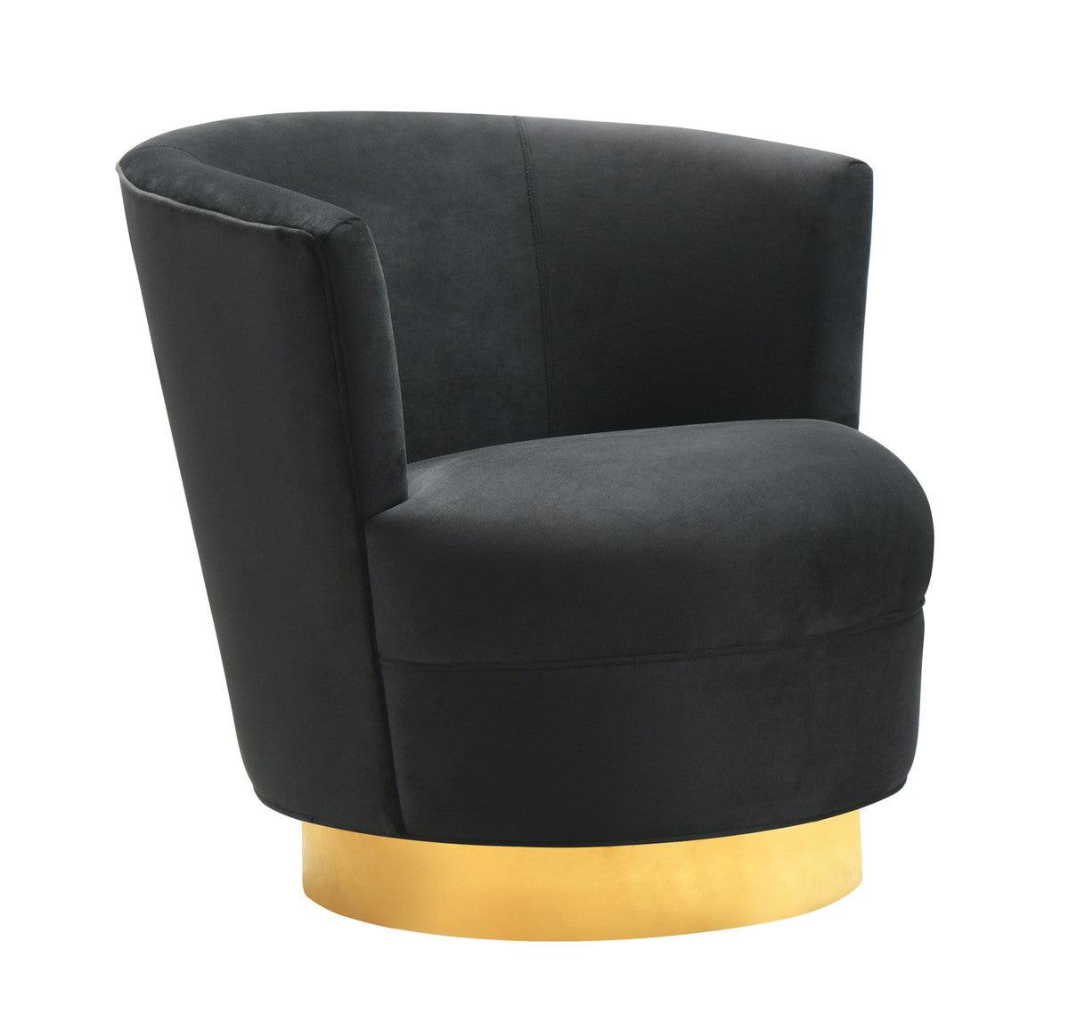 Chaise pivotante noire Novak