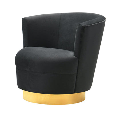 Chaise pivotante noire Novak
