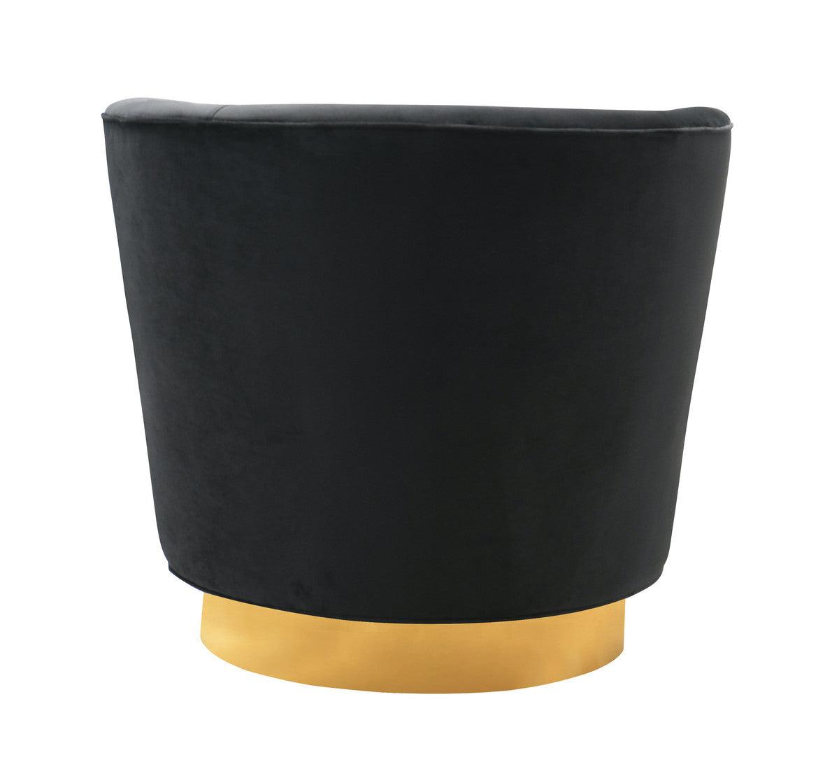 Chaise pivotante noire Novak