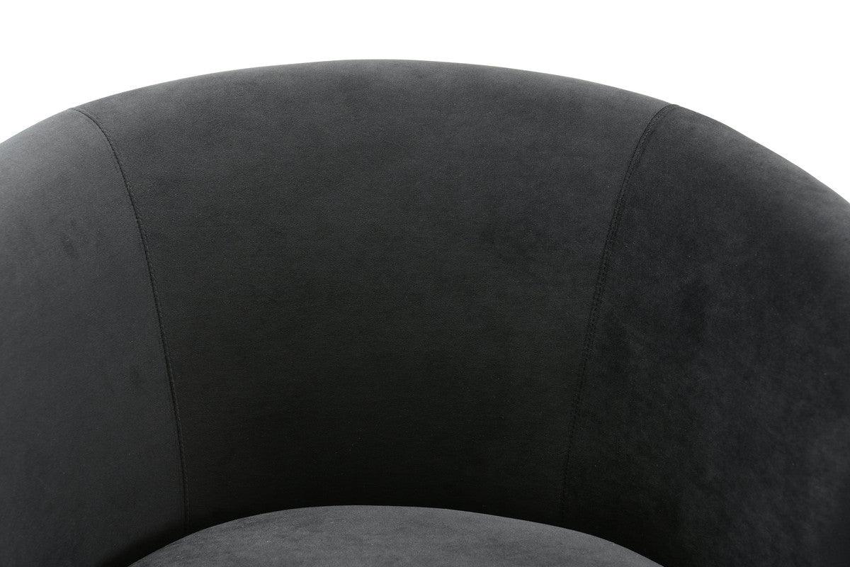 Chaise pivotante noire Novak