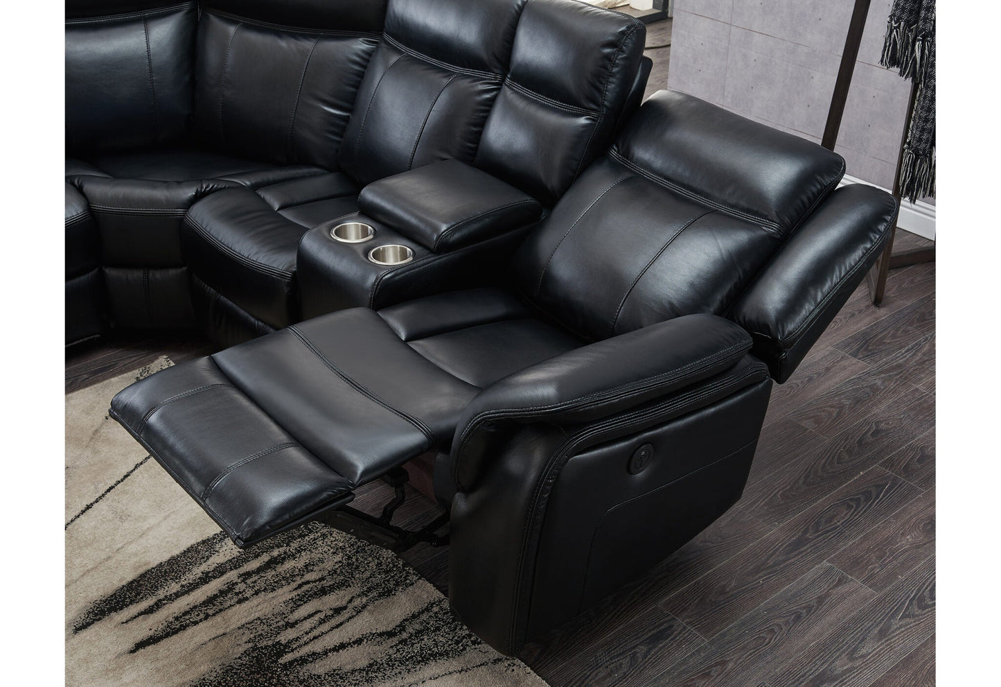 Uma Black Sectional