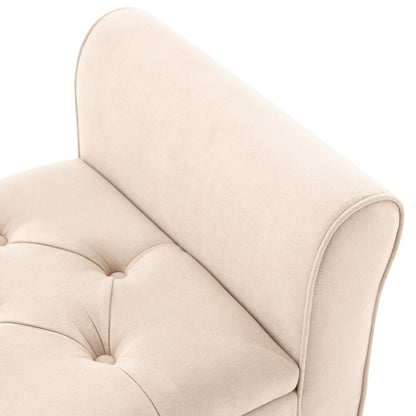 Banc de rangement rembourré, banc d'entrée avec dessus rabattable touffeté, 50,4 pouces
