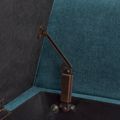 Banc de rangement rembourré, banc d'entrée avec dessus rabattable touffeté, 50,4 pouces