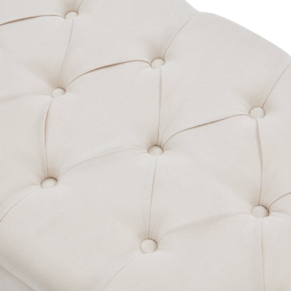 Banc de rangement rembourré, banc d'entrée avec dessus rabattable touffeté, 50,4 pouces