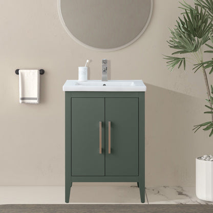 Meuble-lavabo simple Vanity Art 20, 24 ou 30 avec dessus en céramique