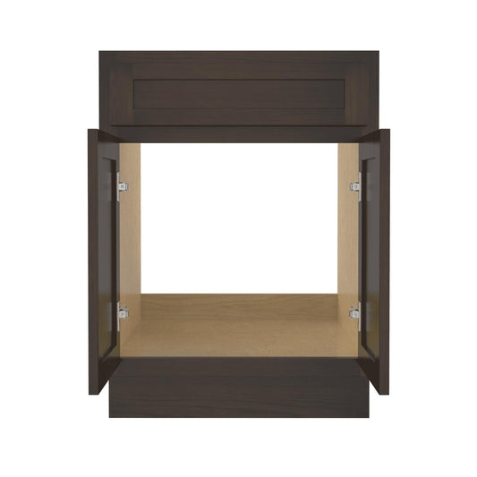 Meuble-lavabo simple en bois massif de 24 pouces de Vanity Art