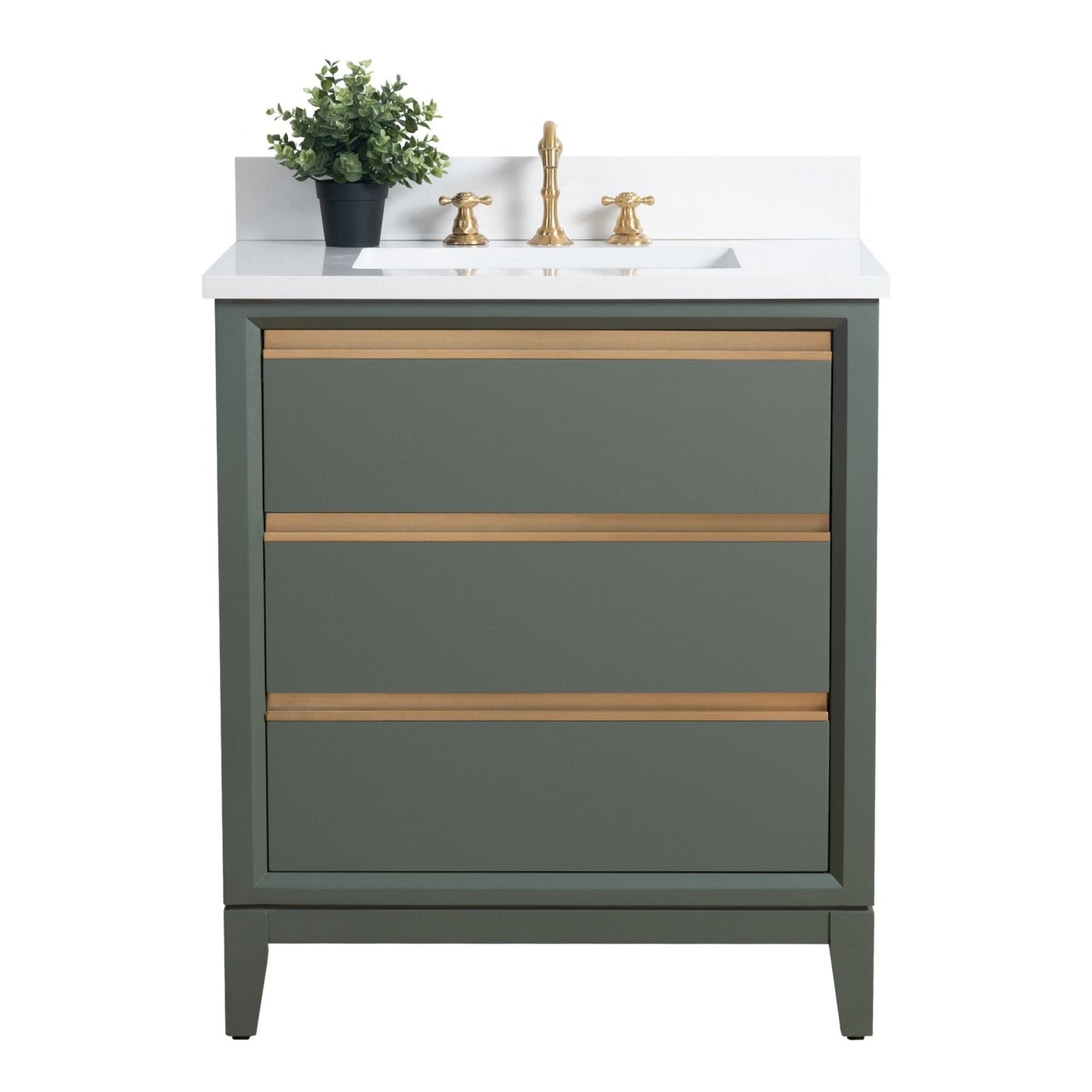 Meuble-lavabo de salle de bain Vanity Art avec lavabo en céramique et plateau en marbre reconstitué