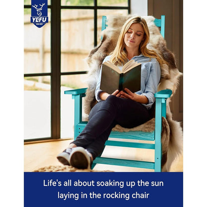 Chaise à bascule d'extérieur toutes saisons WINSOON, lot de 2