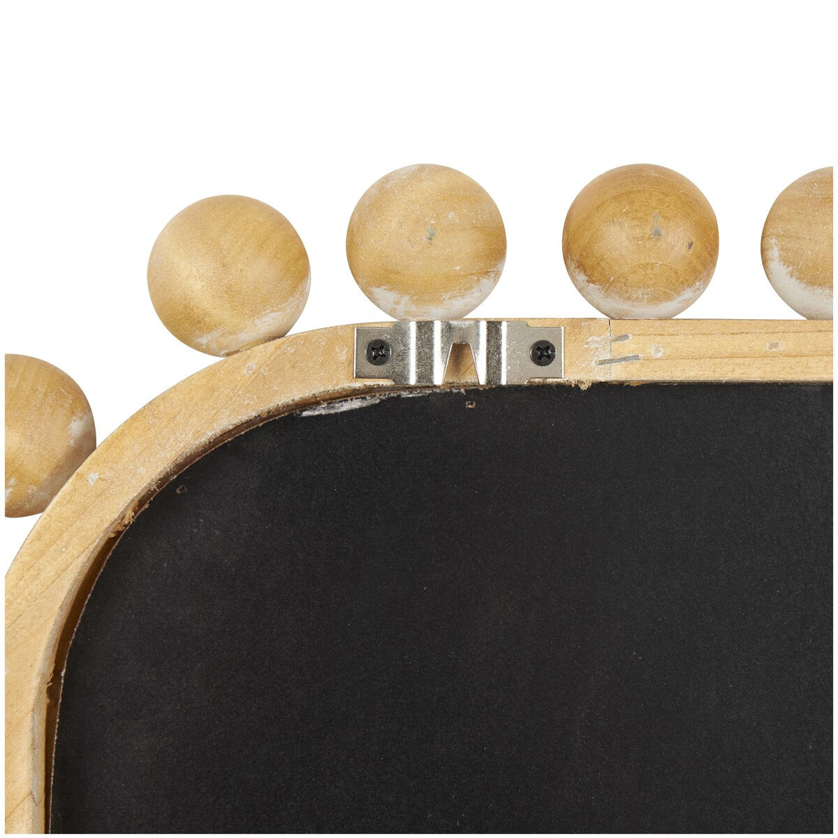 Miroir mural en bois avec cadre perlé - Marron - Roche River Decor