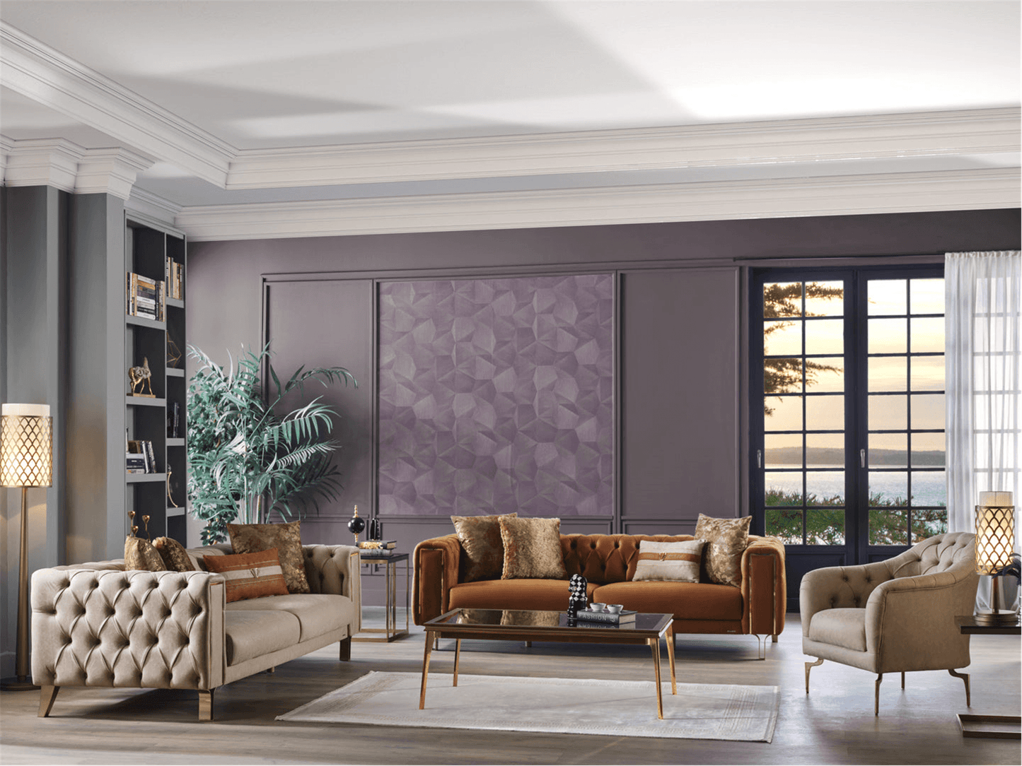 Canapé convertible en tissu de la collection Montenegro