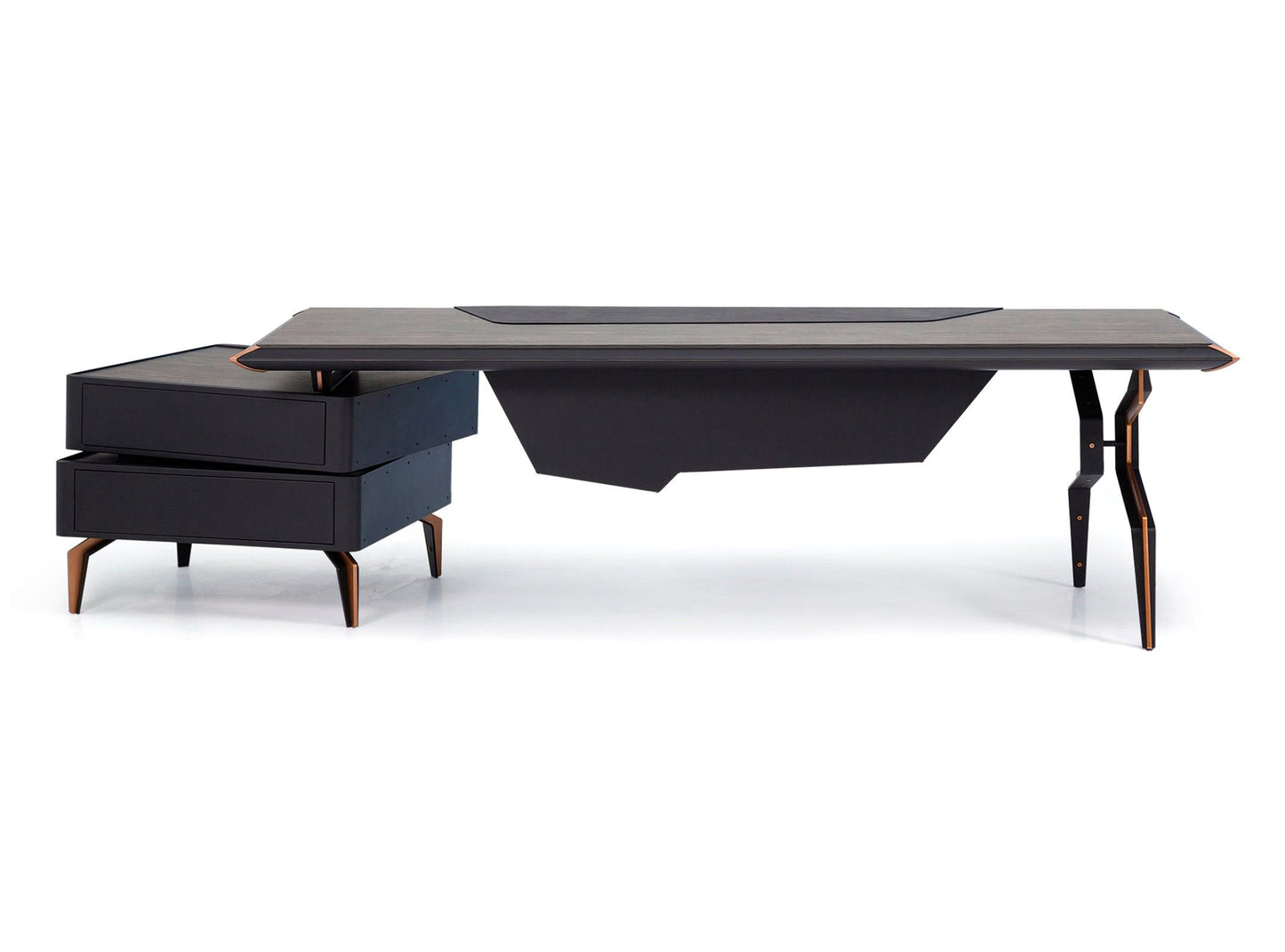 Table de direction Brooklyn avec table d'appoint/piédestal