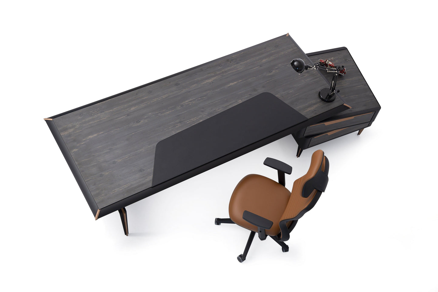 Table de direction Brooklyn avec table d'appoint/piédestal