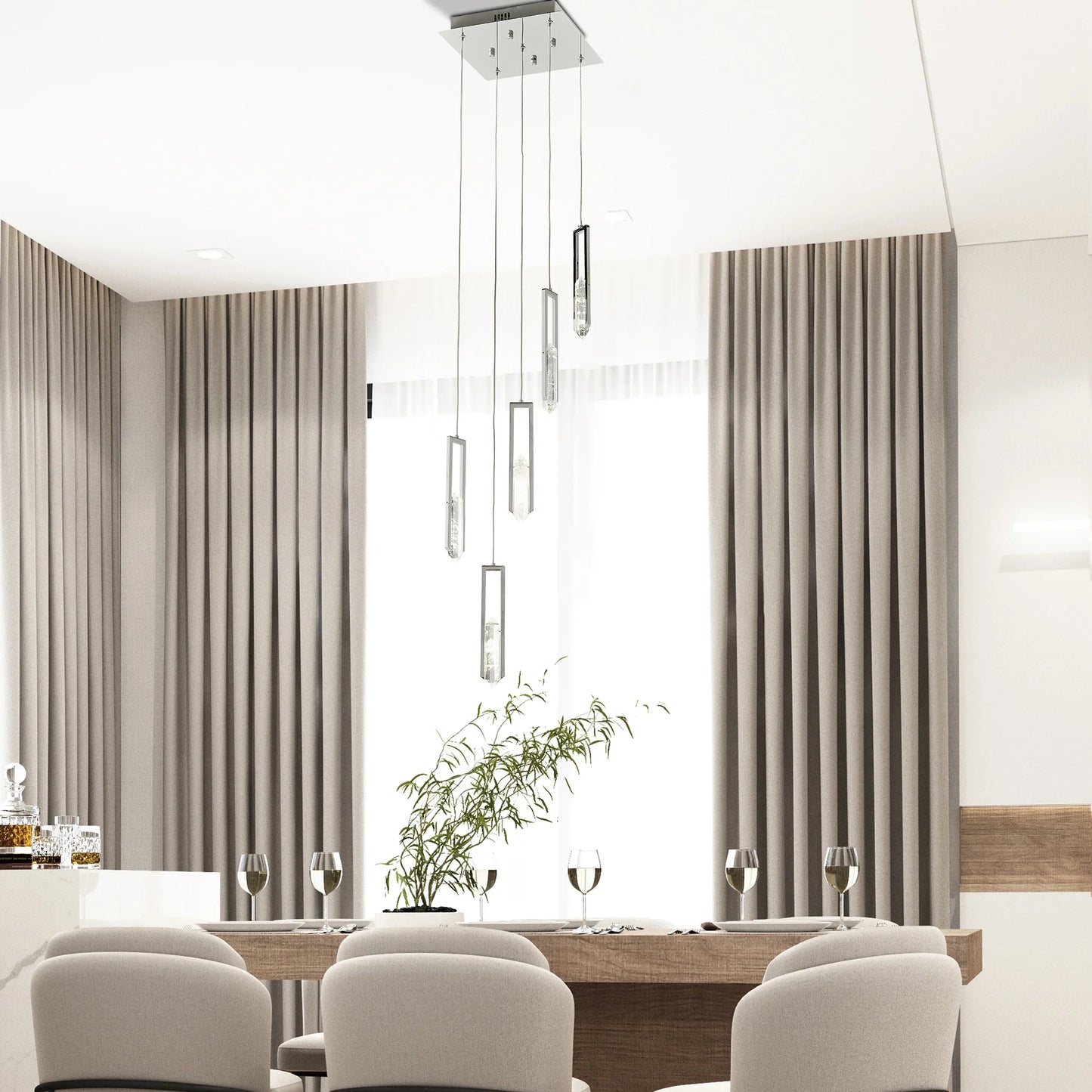 LUSTRE ELLIE 10 LUMIÈRES | CHROME 