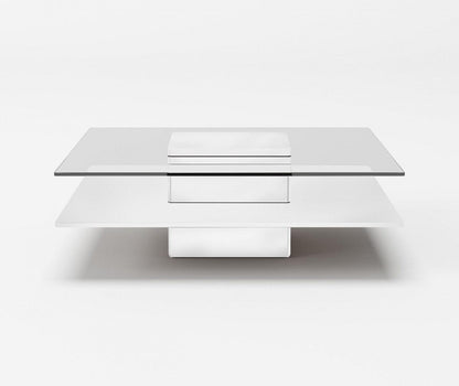 Table basse Reverie blanche et verre