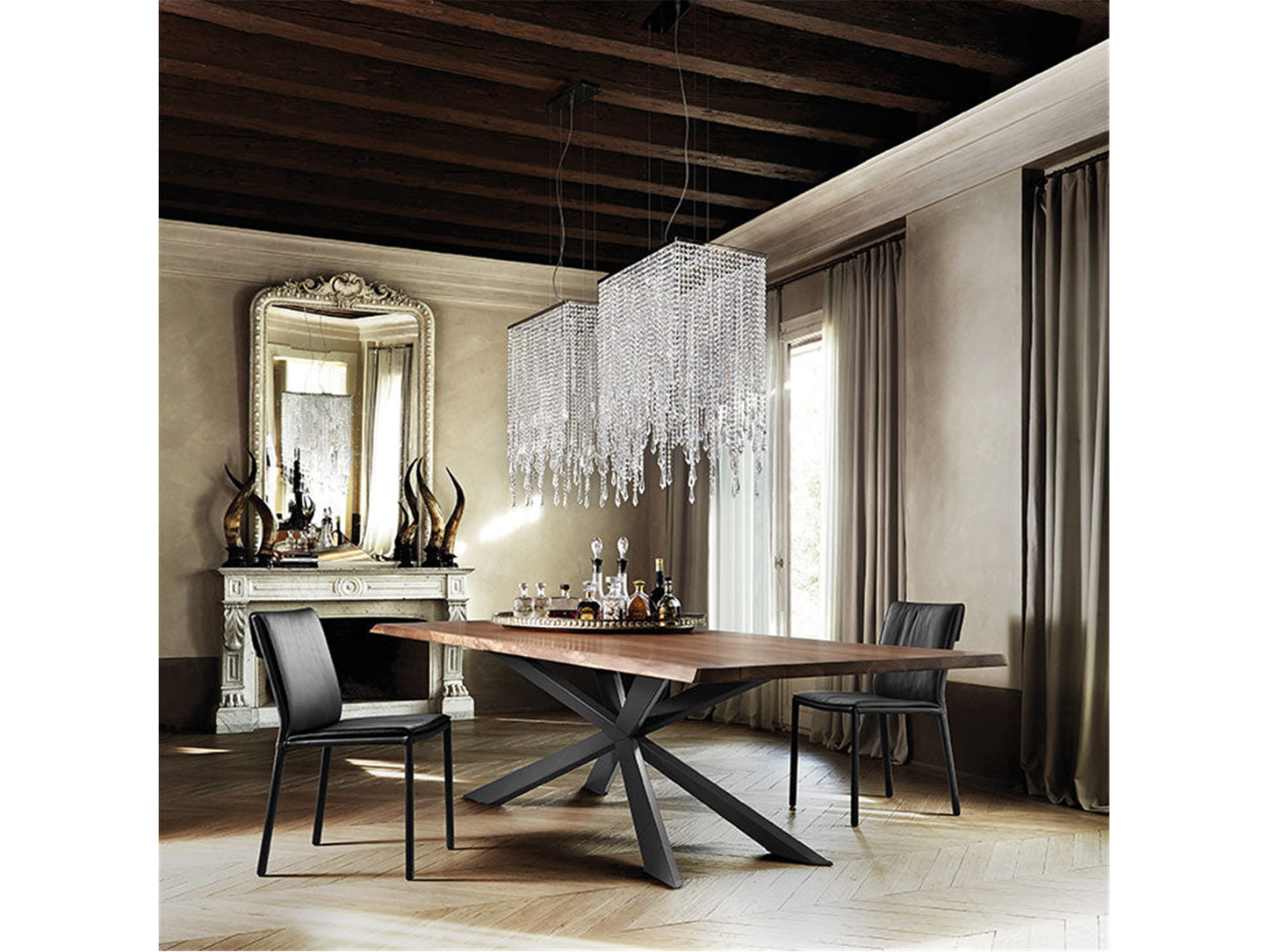 Spyder Wood Dining Table - 118W
