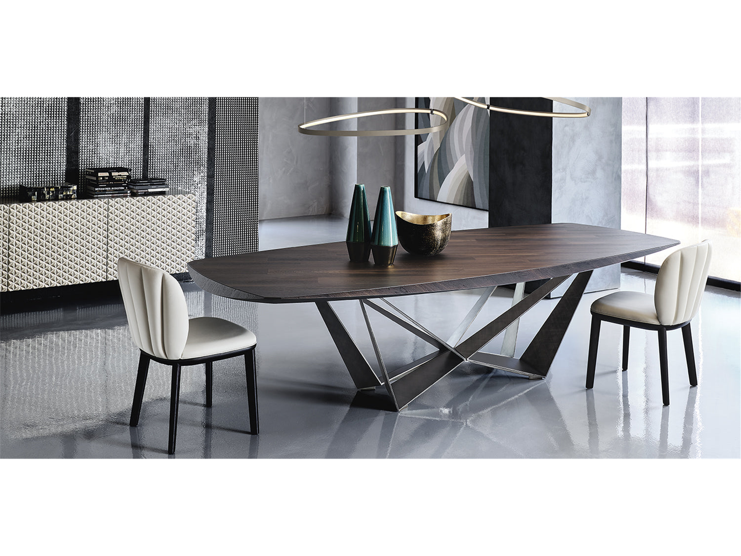 Skorpio Wood Master Dining Table - 118W