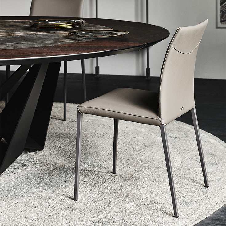 Chaise de salle à manger en cuir Erika