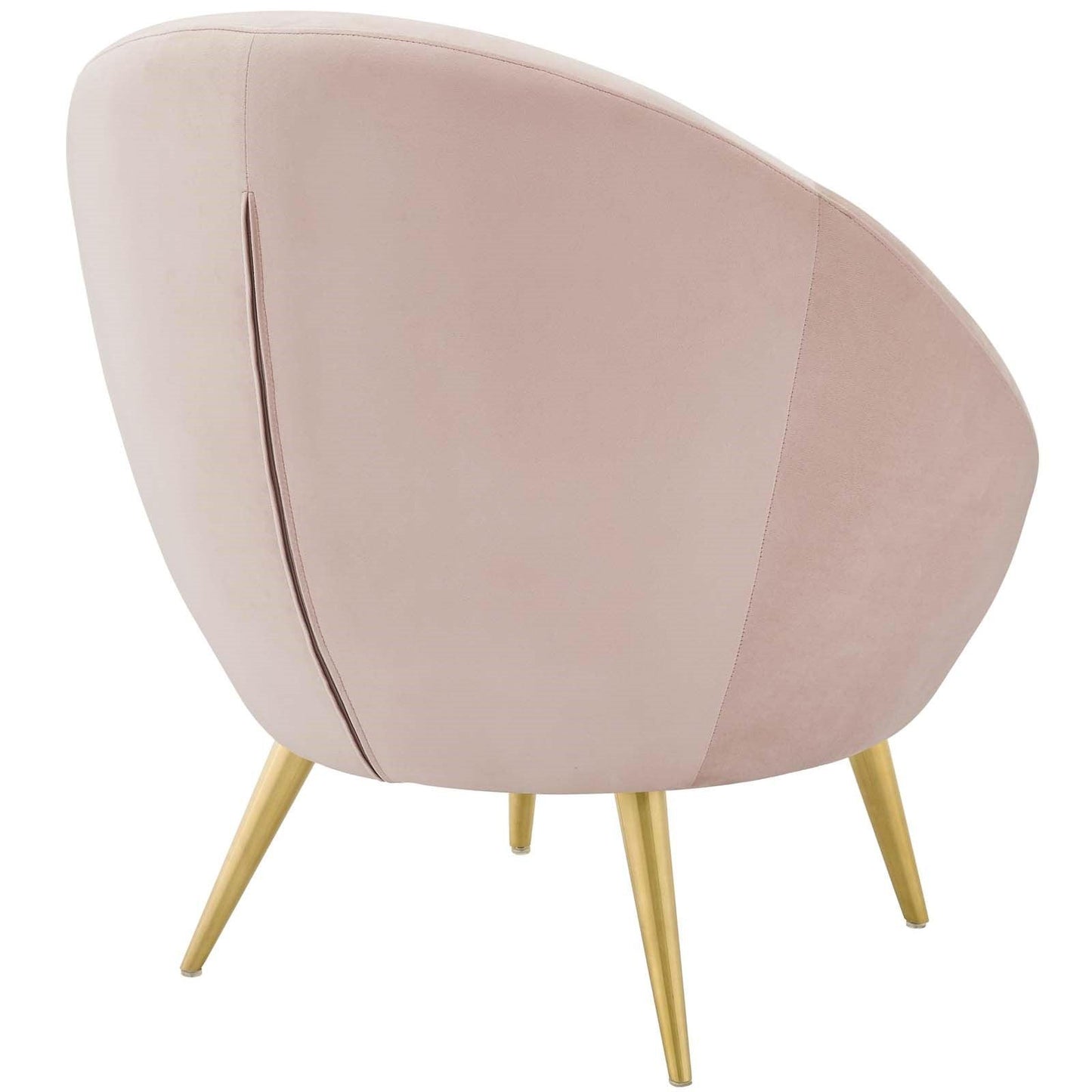 Fauteuil d'appoint en velours Circa rose 