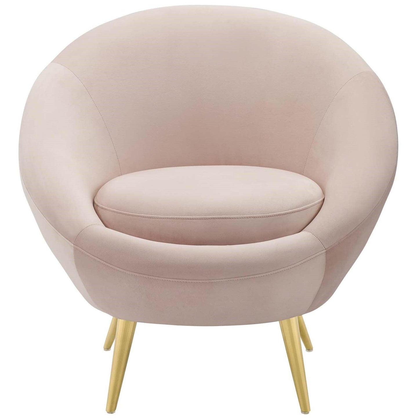 Fauteuil d'appoint en velours Circa rose 