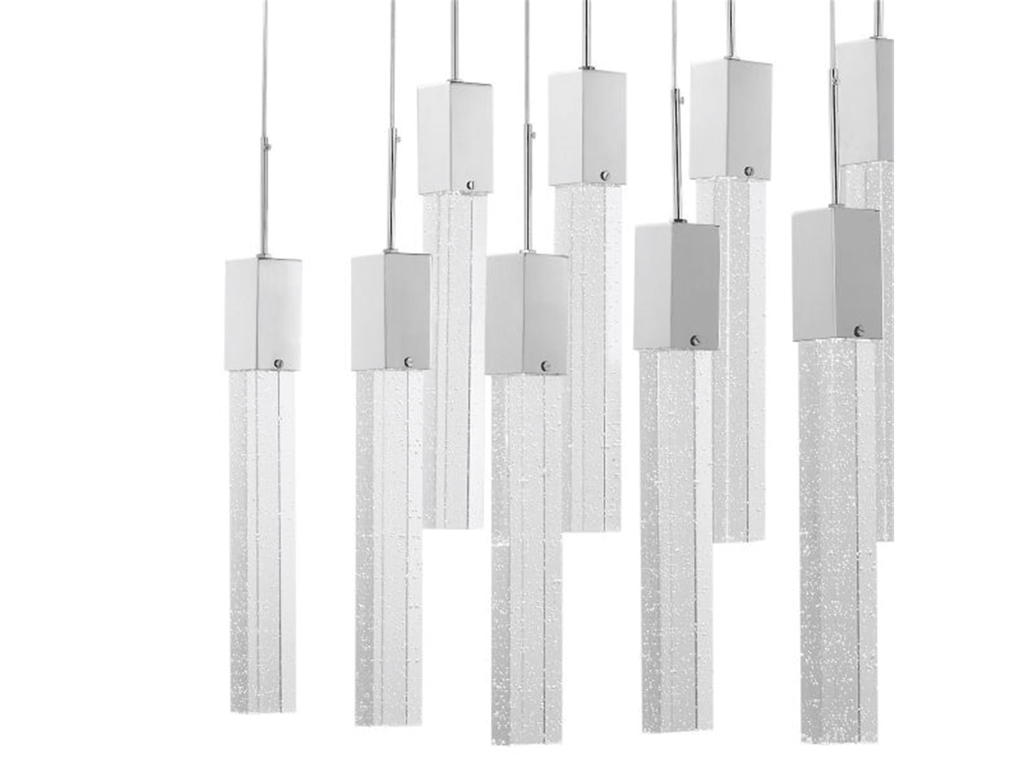 Lustre rectangulaire en cristal Kay - Suspension XL 15