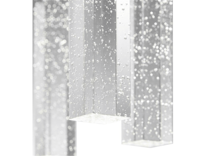 Lustre rectangulaire en cristal Kay - Suspension XL 15