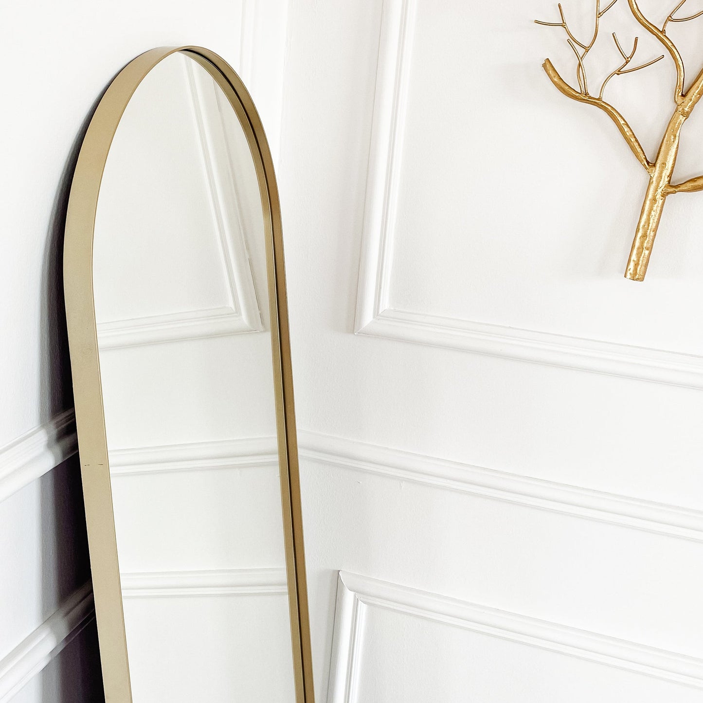 Miroir incliné Champagne Gold Arch
