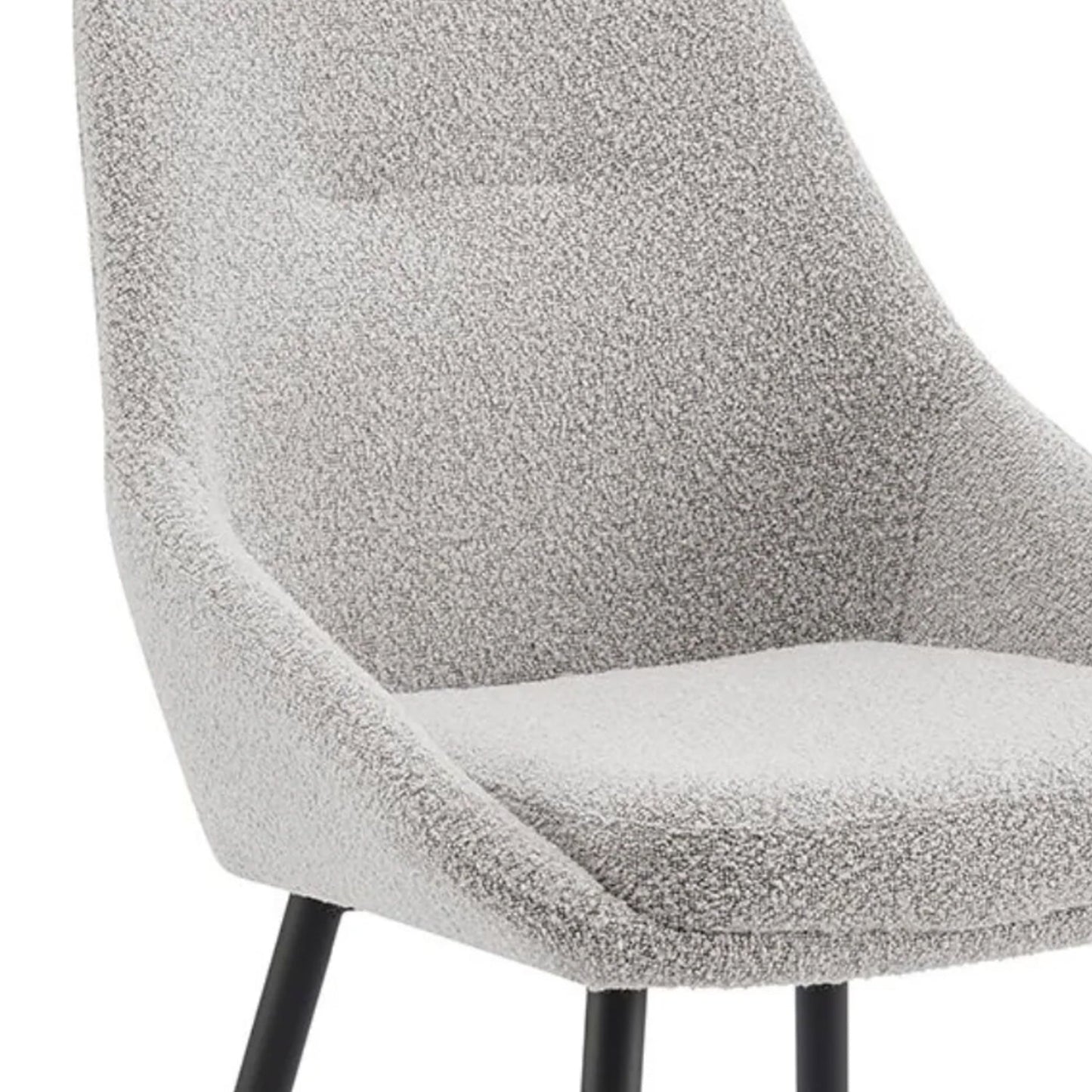Chaise de salle à manger Sage gris clair avec pieds noirs