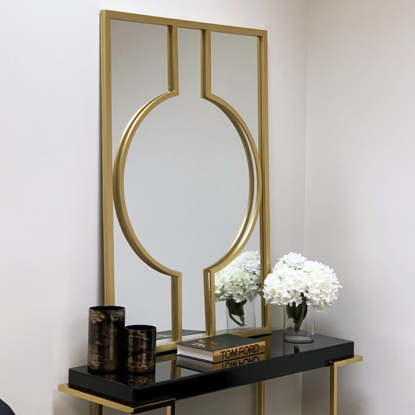 Miroir à cadre doré Gaia