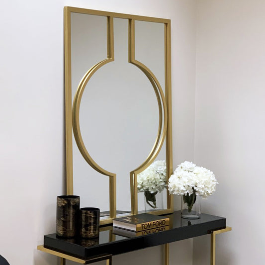 Miroir à cadre doré Gaia